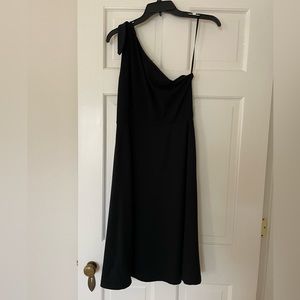 Black, one shoulder dress